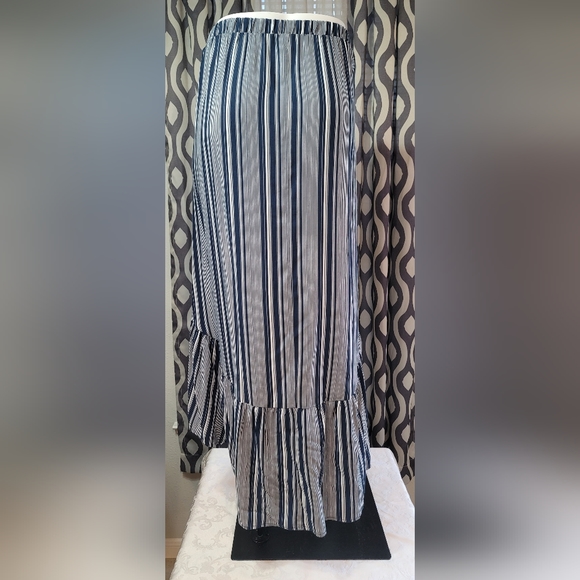 NOBO Juniors XXL (19) Spring Striped Top & Maxi Skirt Navy White - Picture 8 of 14